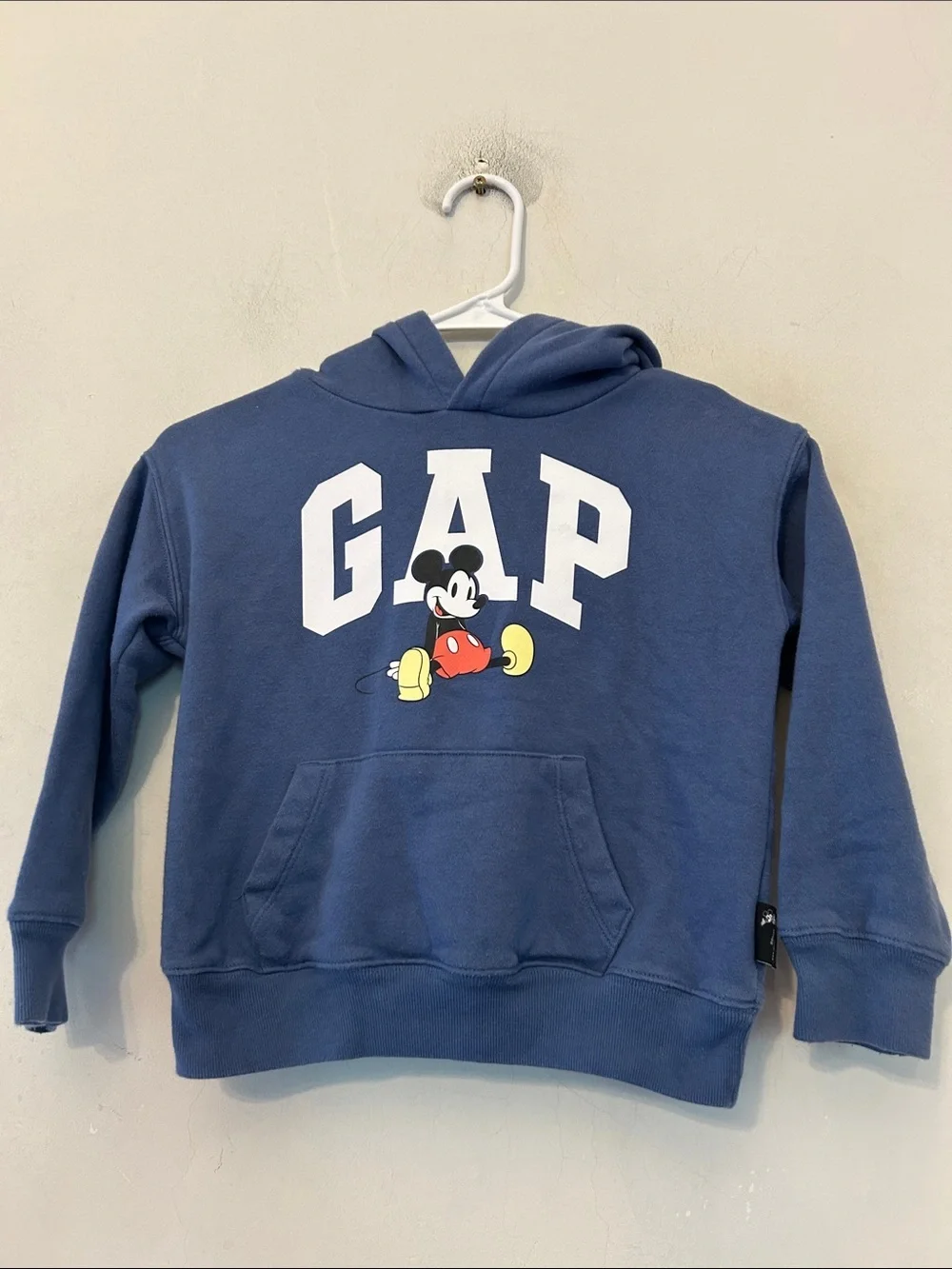 GAP Blue Hoodie with Mickey Mouse Graphic Size XS EUC